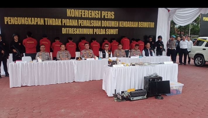 Polda Sumut Ungkap Pemalsuan Dokumen Mobil Antar Provinsi, 26 Unit Ranmor dan 8 Mobil Antik Disita