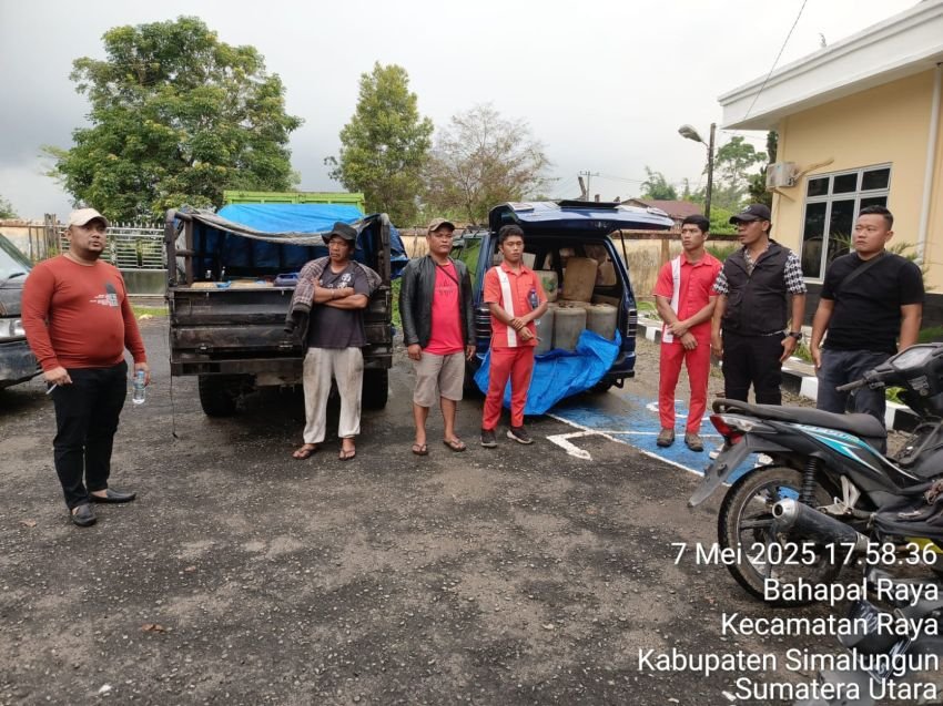 Operasi Dian Toba 2025, Polres Simalungun Amankan Tiga Kendaraan & Puluhan Jerigen BBM