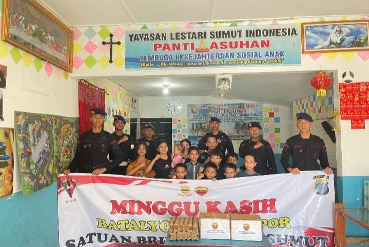 Brimob Polda Sumut Hadirkan Kasih di Tengah Masyarakat, Bakti Sosial &ldquo;Peduli Sesama&rdquo; Warnai Minggu Penuh Harapan