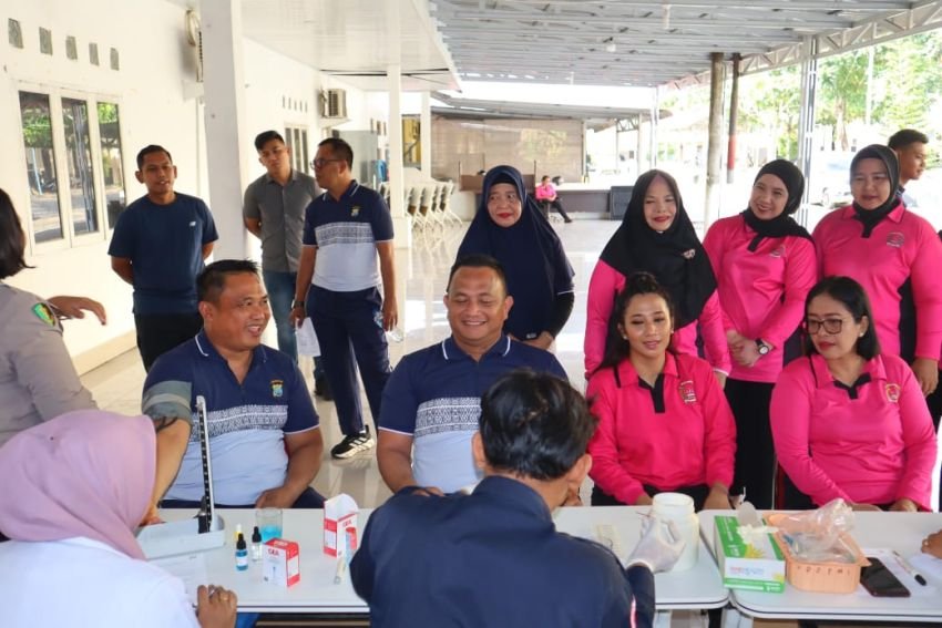 Momen HUT Bhayangkara Ke 79, Polres Batu Bara Laksanakan Giat Donor Darah