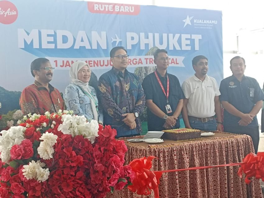 Resmi Dibuka, Penerbangan Perdana AirAsia Rute Medan-Phuket