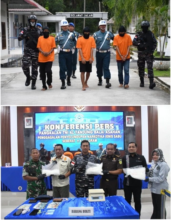 TNI AL Kembali Gagalkan Penyeludupan 4,5 Kg Sabu di Perairan Asahan