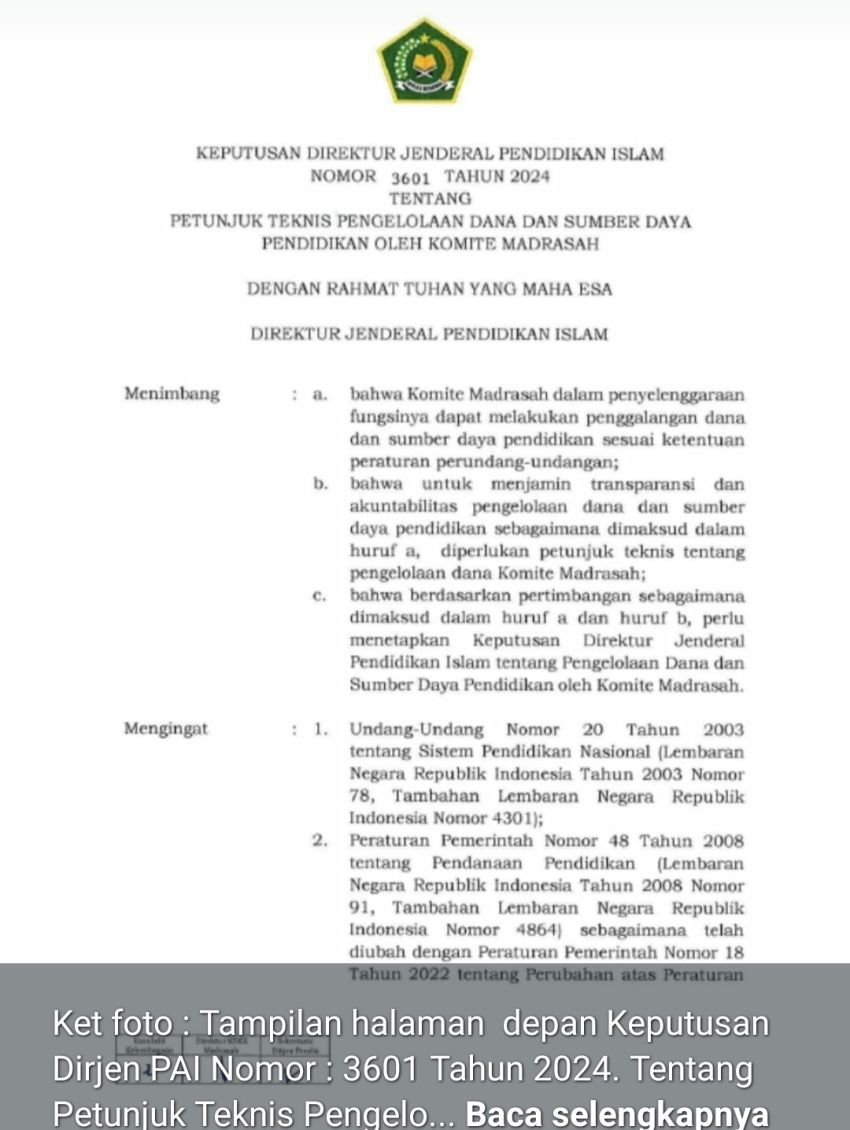 Kakan Kemenag Labura : Karena Yang Mengelola Komite, Monggo Konfirmasi Ke Komite Tuan