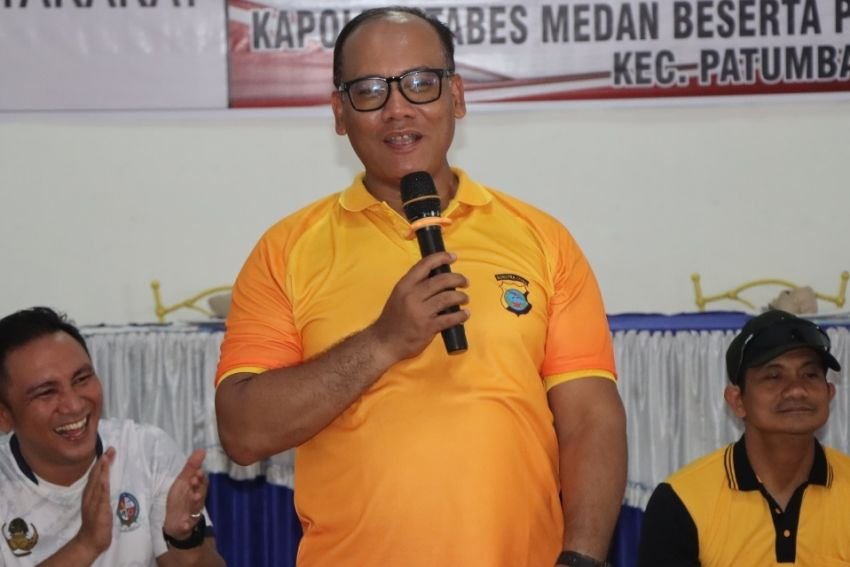 Lagi, Polrestabes Medan Jumat Curhat, Kali Ini di Balai Desa Marendal