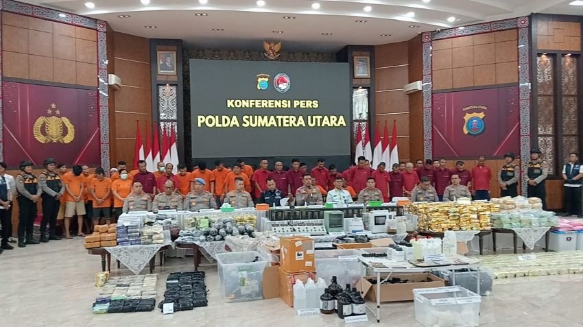 Polda Sumut Amankan 1,2 Ton Sabu Dari 3.970 Orang Tersangka