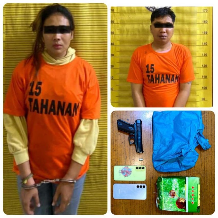 Petugas Polres Binjai Tangkap Pasangan Suami Istri Bawa 1 Kg Sabu