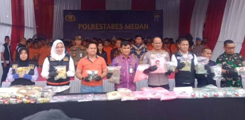 Sebulan Ops Antik Toba 2025, Polrestabes Medan Ciduk 102 Bandit Narkoba