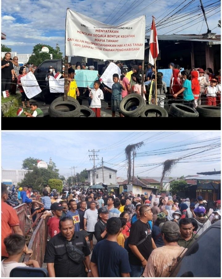 Ratusan Warga Jalan Alumunium I Tanjung Mulia Kembali Gelar Aksi Demo Tolak Eksekusi