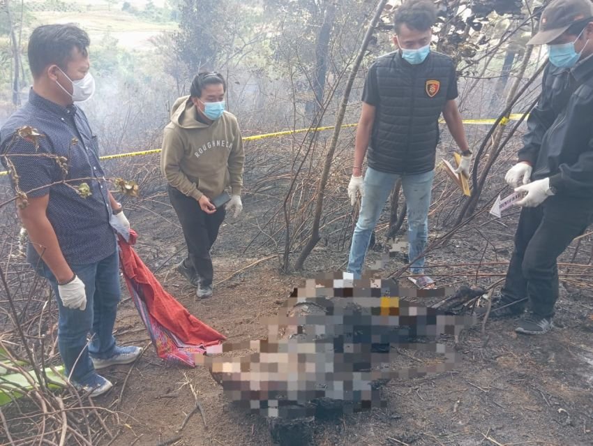 Polres Humbahas Tangani Kasus Kebakaran Lahan Yang Menelan Korban Jiwa