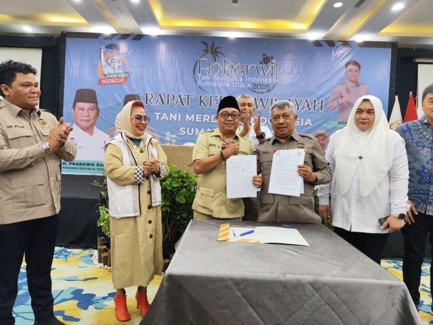 Rapat Kerja Teknis dan Penandatanganan MoU: Tani Merdeka Indonesia Sumut Jalin Sinergi Strategis dengan Partai Gerindra Sumatera Utara