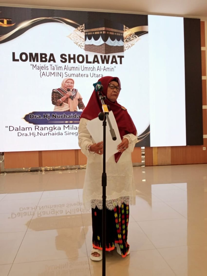 Ketua Umum AUMIN Sumut Dra.Hj. Nuraida Siregar Buka Lomba Sholawat Sekaligus Rayakan Ultah Ke-68 di Parapat