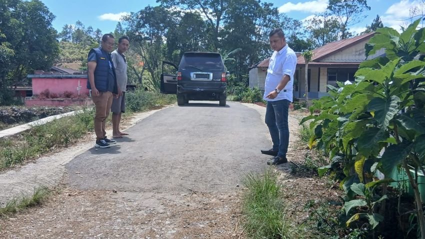 Warga Kesalkan Proyek Hotmix Aek Raja - Hauganjang Parmonangan Taput Berbiaya Rp3,6 M