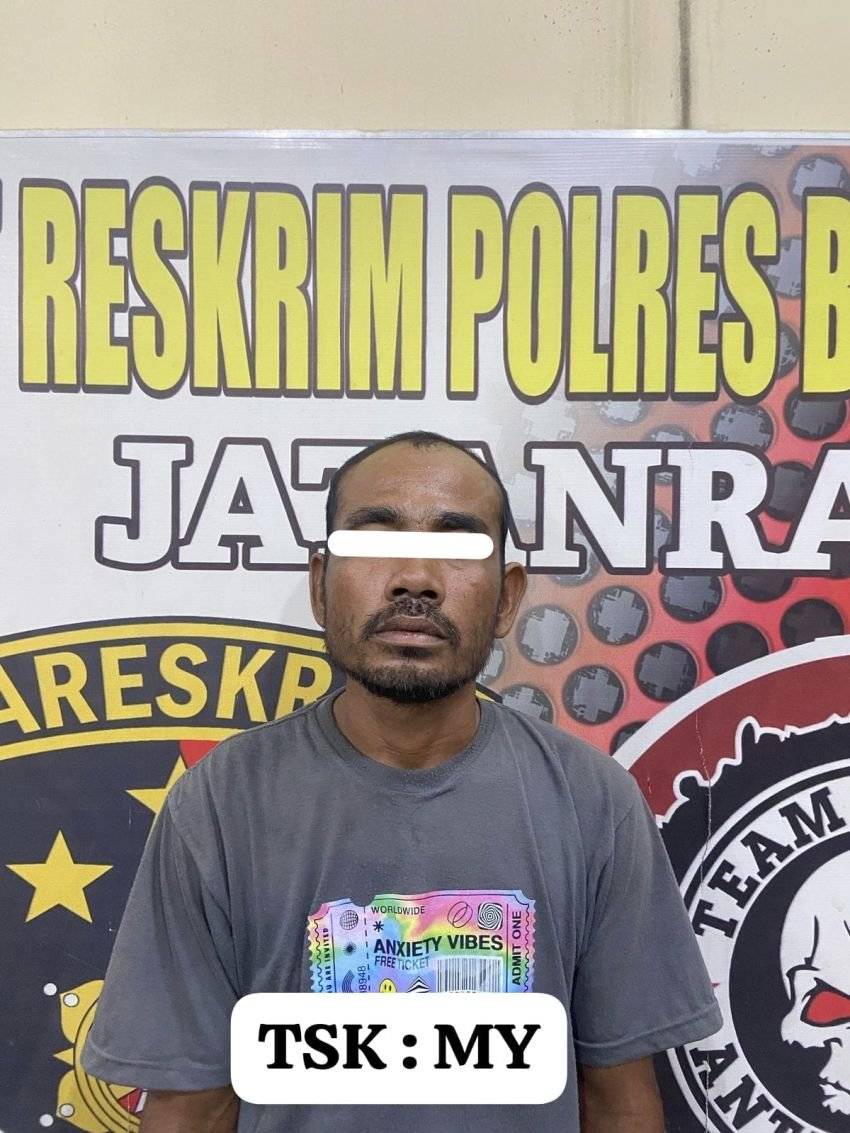 Aksi Dugaan Pornografi Kepada 2 Anak , MY Warga Tanjung Tiram Batu Bara Ditangkap Polisi Di Warung Tuak