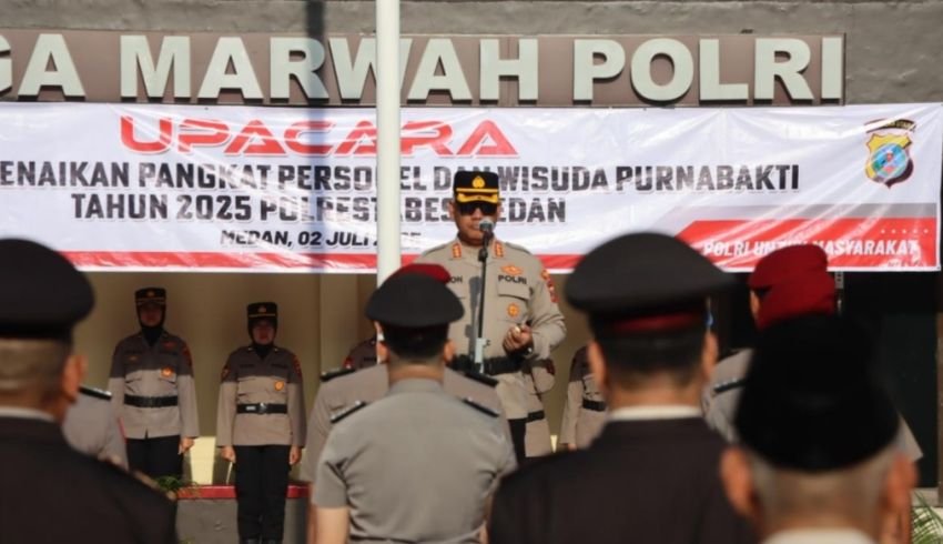 Kapolrestabes Medan Pimpin Korps Kenaikan Pangkat 152 Personel