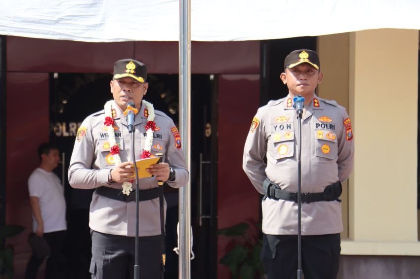 Berjalan Penuh Haru, Polres Tanjungbalai Gelar Tradisi Welcome dan Farewell Parade Kapolres