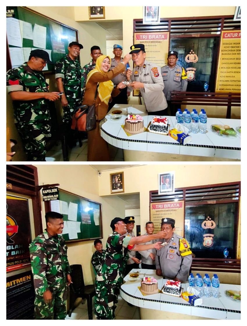 Kejutan Manis dari TNI: Dua Kue Ultah Hiasi HUT ke-79 Polri di Tanjung Beringin
