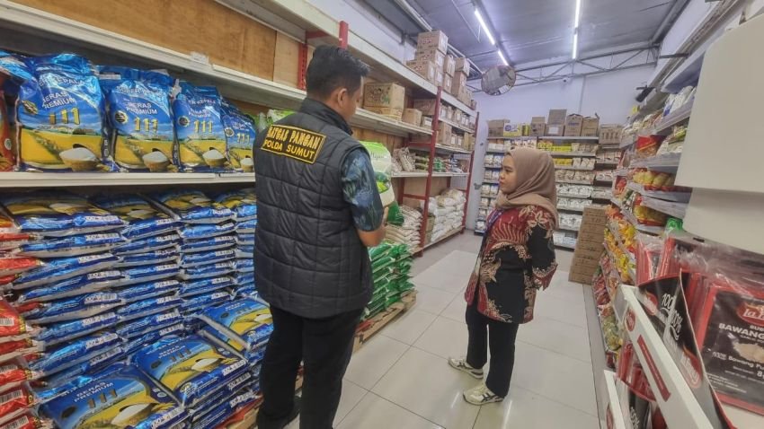 Sidak Swalayan, Polda Sumut Temukan Beras Premium Diduga Tidak Sesuai Standar Mutu dan Pelabelan