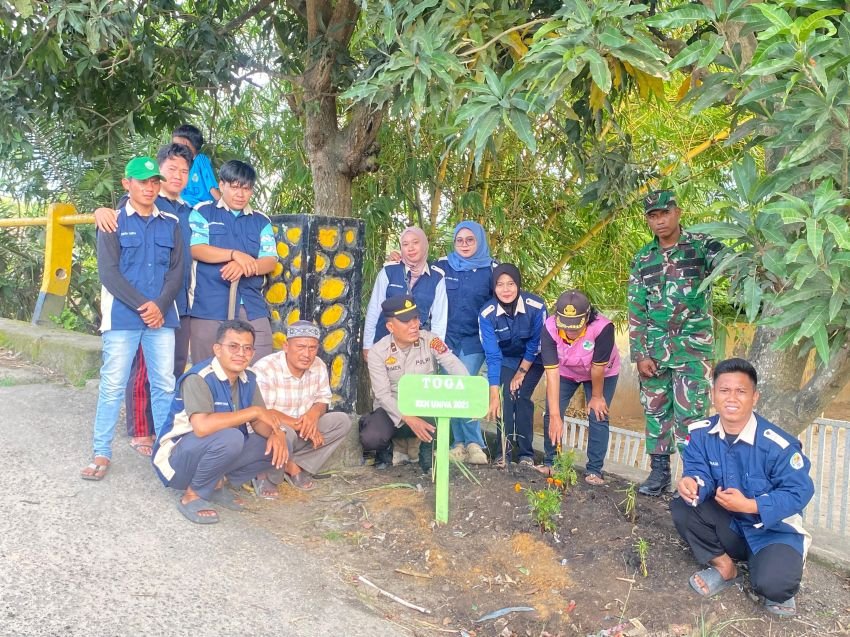 Mahasiswa KKN Univa dan TNI-Polri Bersinergi Tanam Toga, Langkah Optimal Cegah Malaria di Sergai