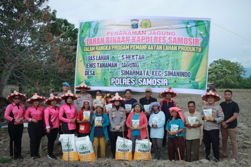 AKBP Rina Frillya Tanam Jagung di Lahan Binaan Seluas 5 Hektar