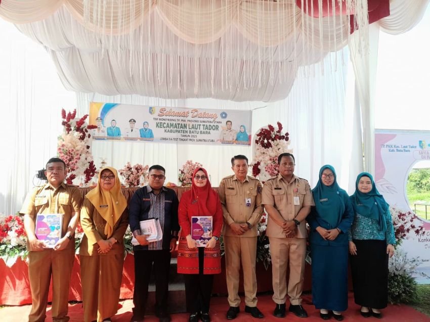 Tim Monitoring TP PKK Sumatera Utara Melakukan Penilaian Kecamatan Laut Tador