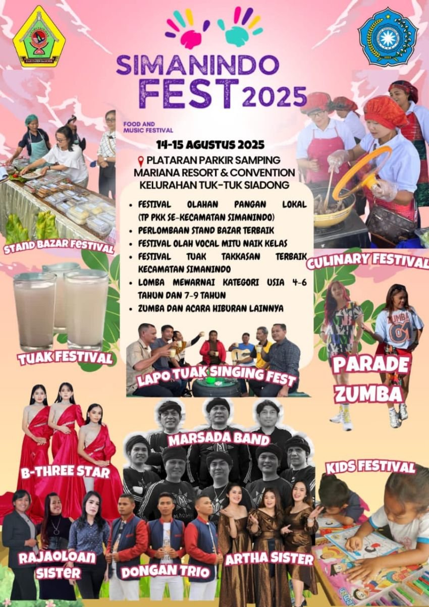 Meriahkan HUT RI, Bupati Samosir Vandiko Timotius Gultom Akan Buka Festival Simanindo Fest 2025