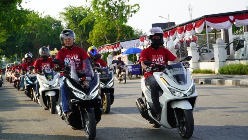 Sumut Honda Bikers Gelar Konvoi Merdeka, Rayakan HUT RI di Tugu Sisingamangaraja