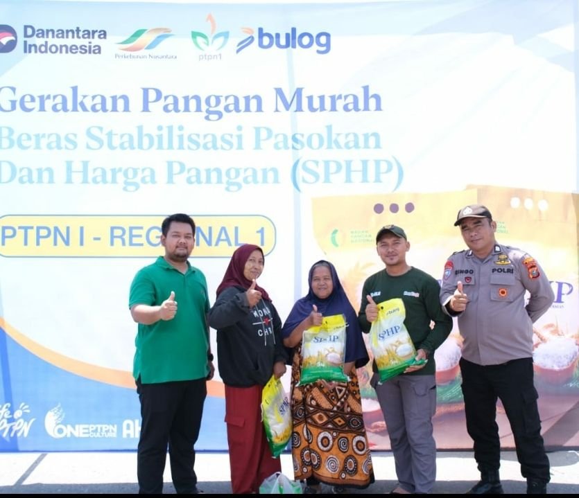 Gerakan Pangan Murah Beras SPHP PTPN I Regional 1 Ludes Terjual!
