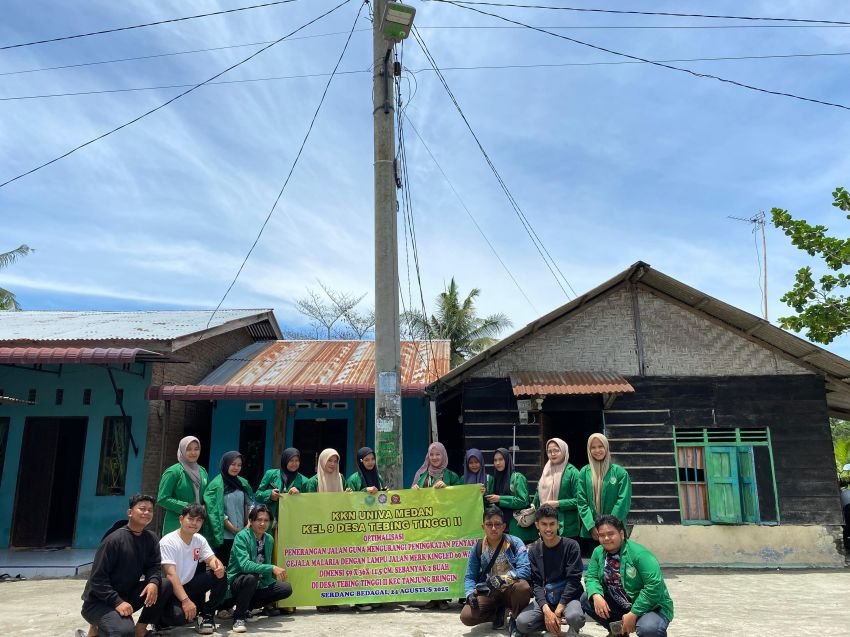Polri Dukung Aksi Nyata Dosen UNIVA: Hibahkan Lampu Jalan untuk Desa Tebing Tinggi