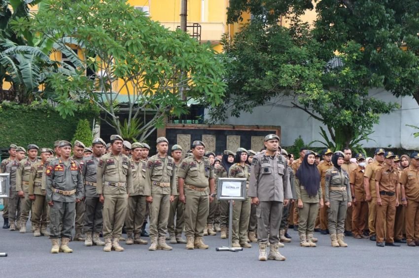 Apel Gabungan : Sekda Binjai Minta Sat Pol PP Agar Profesionalisme