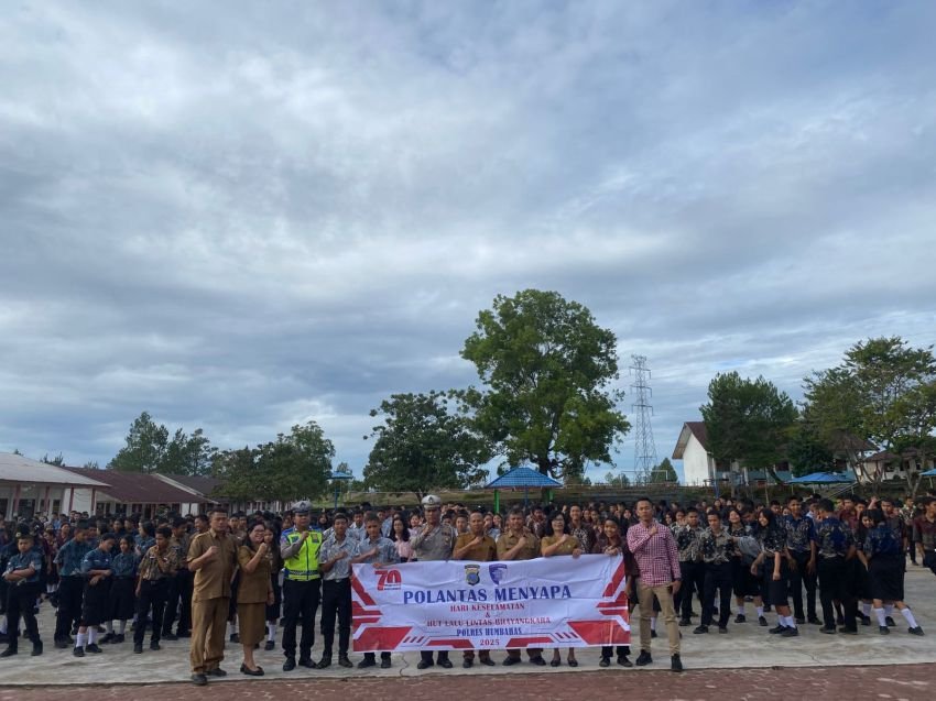 Program Polantas Menyapa, Satlantas Polres Humbahas Sosialisasi Tertib Berlalu Lintas
