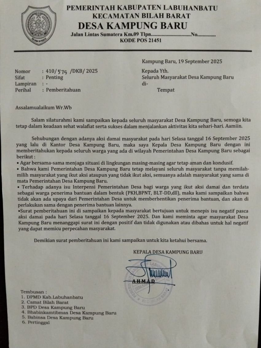 Warga Ikut Demo di Ancam PKH Dihentikan?, Kades Ahmad: Tidak Ada Itu, Saya Jamin