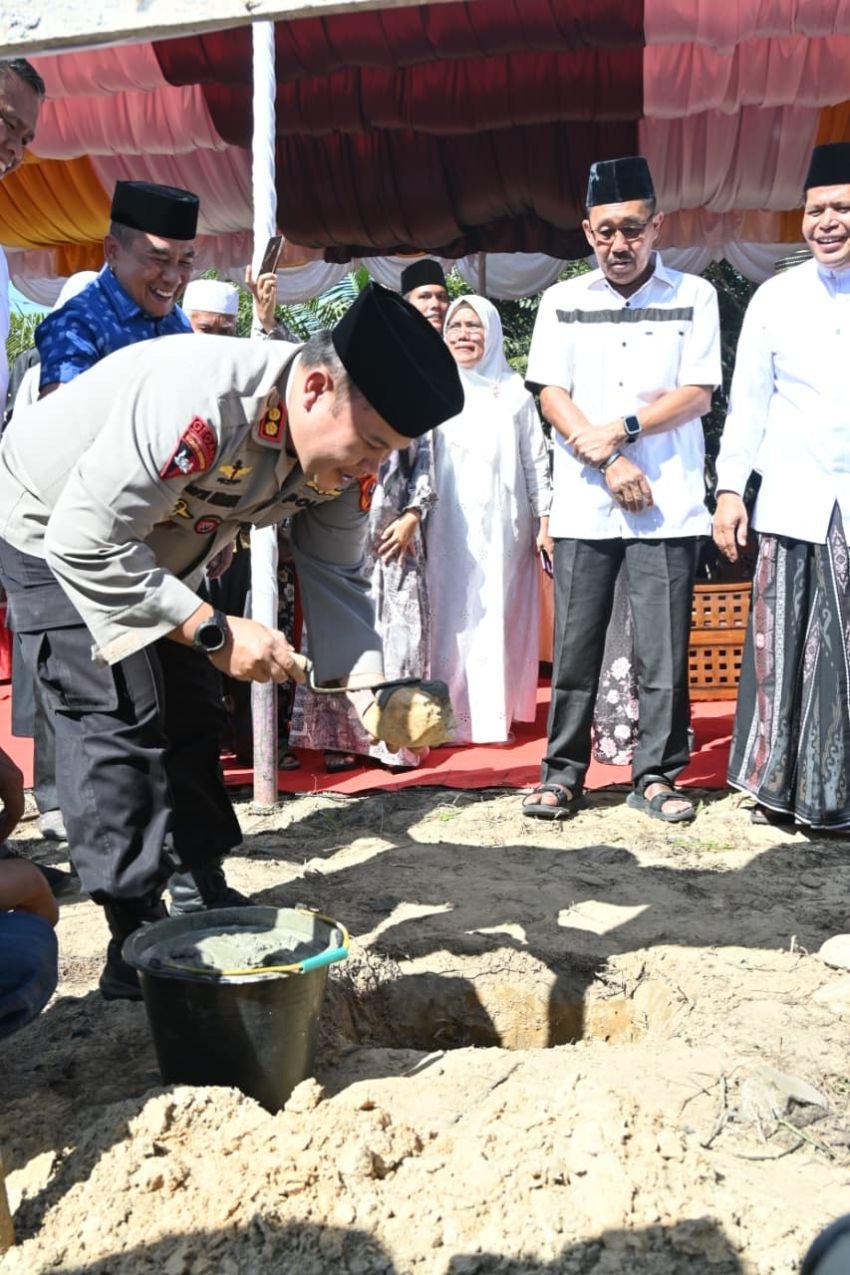 Kapolres Labusel Hadiri Peletakan Batu Pertama Pembangunan PT RSU Rohani Juwita Nasution