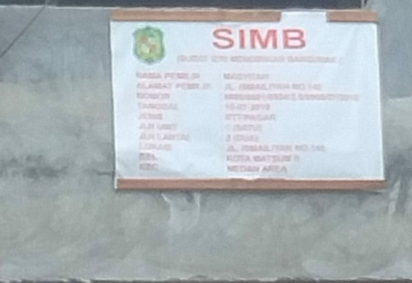 Dinas PKP2R Cikataru Medan Masih Mengeluarkan SIMB?