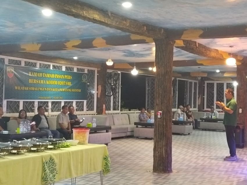 Pererat Silaturahmi, Insan Pers Beramah Tamah Bersama Kodim 0207/Simalungun : Peran Pers Sangat Penting