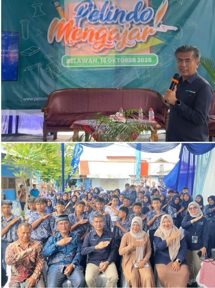 Pelindo Regional 1 Belawan Laksanakan Program Pelindo Mengajar di SMP Yaspemda Belawan
