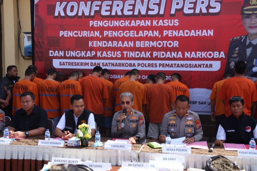 Polres Pematangsiantar Gelar Konferensi Pers Pengungkapan Berbagai Kasus