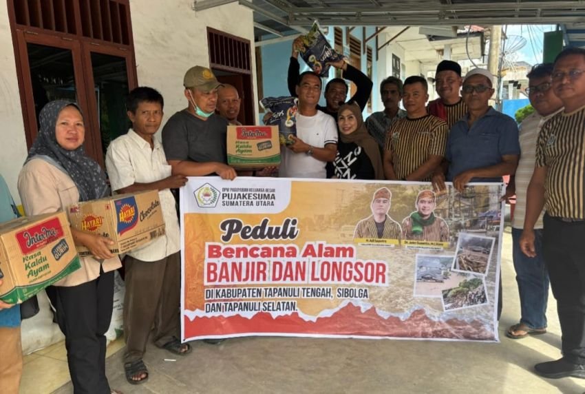 DPW Pujakesuma Sumut Salurkan Bantuan Untuk Bencana Banjir Dan Longsor