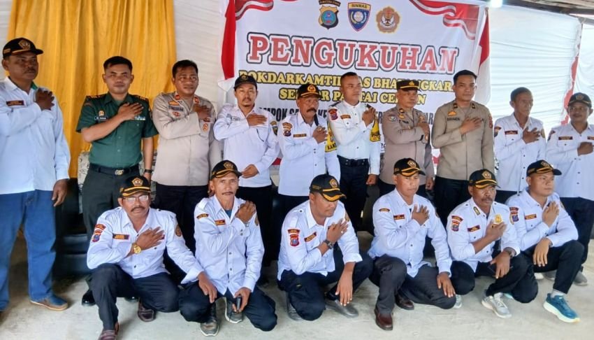 Polsek Pantai Cermin Kukuhkan Pokdarkamtibmas 2025&ndash;2029