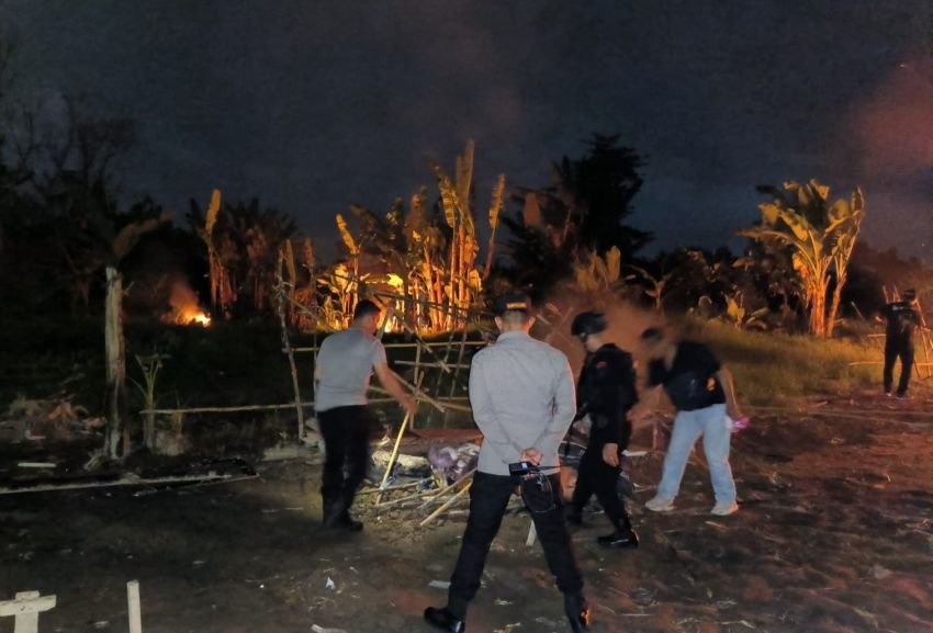 Lagi, Polsek Sunggal Bombardir dan Bakar Barak Narkoba Serbajadi dan Pria Laut