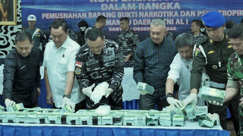 Pemusnahan 41,7 Kg Narkotika, Pj Sekdaprov Sumut Tegaskan Tak Ada Ruang Bagi Sindikat