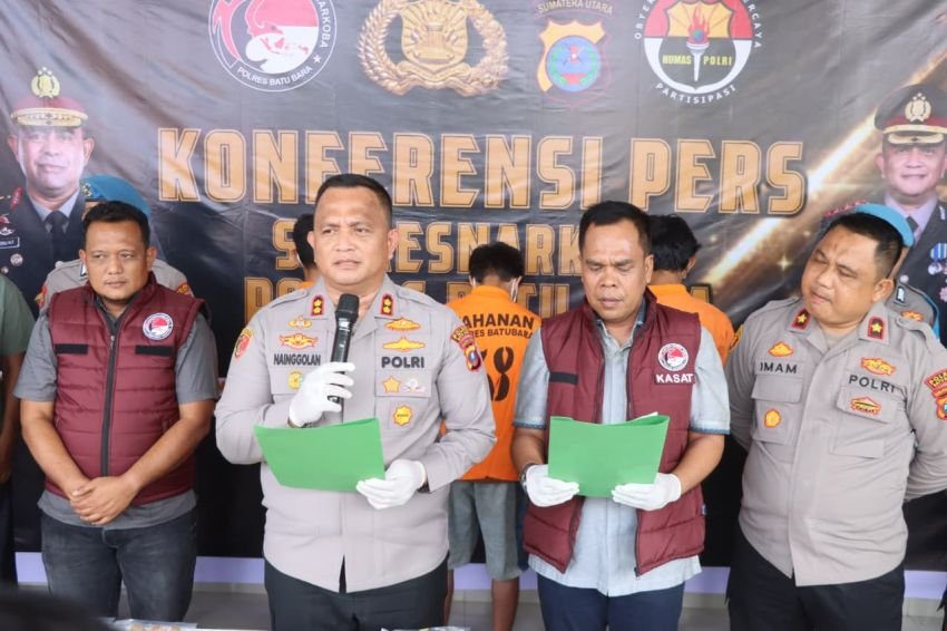 Polres Batu Bara Tangkap 3 Tersangka ,1 Pucuk Senpi dan 1 Kg Shabu.