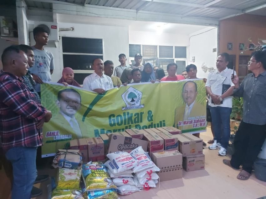 Sampaikan Amanat Ketum Partai Golkar, Anggota DPR RI Maruli Siahaan dan Relawan Palito Berikan Bantuan Kepada Warga Kel Mangga Tuntungan
