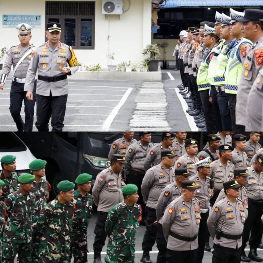 Polrestabes Medan Apel Gelar Pasukan Ops Lilin Toba 2025 : Siap Amankan Natal dan Tahun Baru