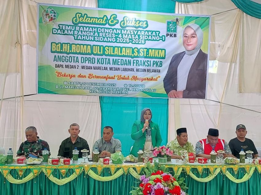 Bidan Hj Roma Uli Silalahi Reses &lsquo;Marsipature Hutanabe&rsquo; di Medan Marelan