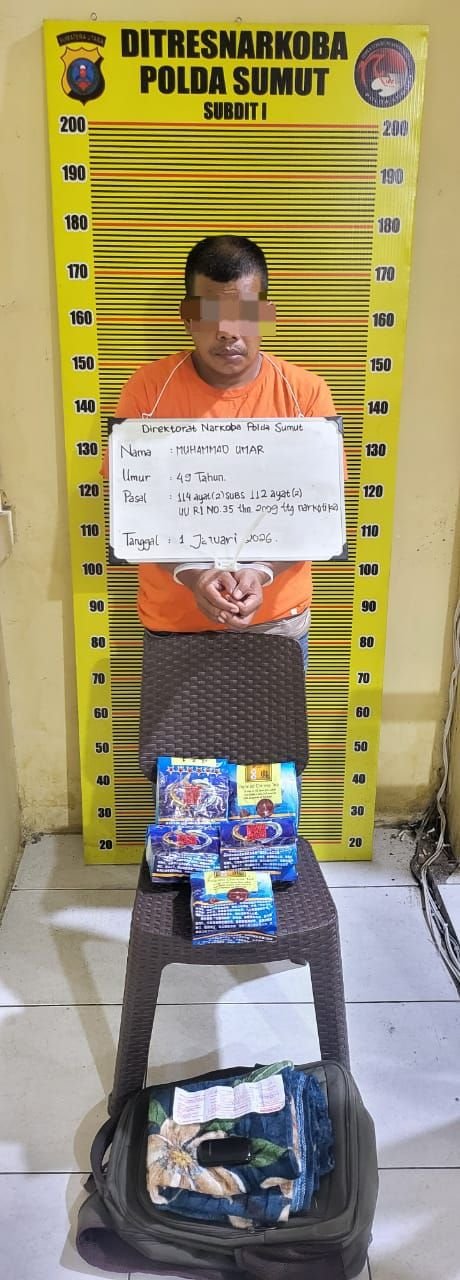 Perdana Awal Tahun 2026, Polda Sumut Amankan 5 Kg Sabu Jaringan Antar Propinsi