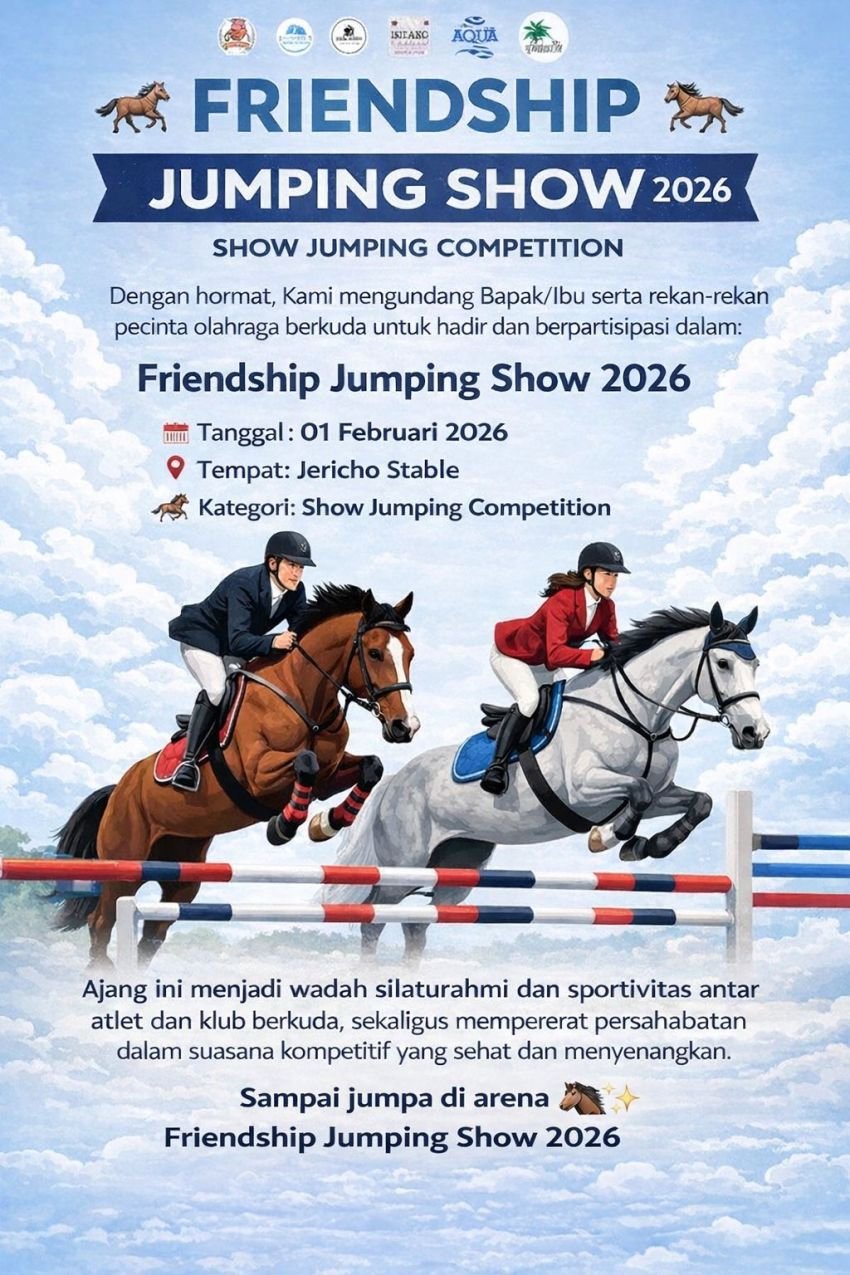 Komunitas Kuda Kita Gelar Friendship Jumping Show 2026 di Jericho Stable Kabupaten Sergai