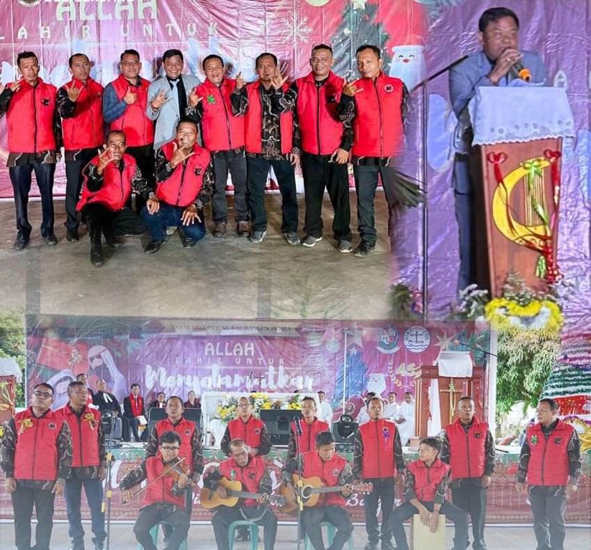 Vocal Grup PDI Perjuangan Binaan Agustiawan Saragih Meriahkan Natal Di Bangun Purba