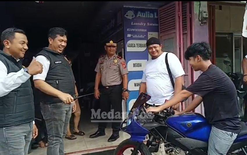 Ungkap Kasus Curanmor, Polsek Medan Tembung Kembalikan Motor Korban yang Dicuri
