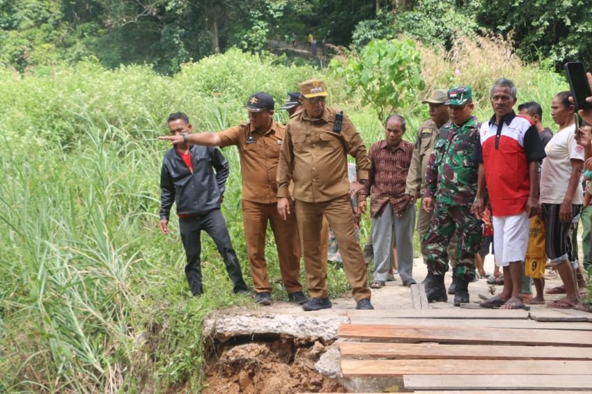 Banjir Akibatkan Jembatan Putus di Garoga, JTP : Perbaikan Jembatan Segera Dilakukan Melalui Semangat Gotong-royong