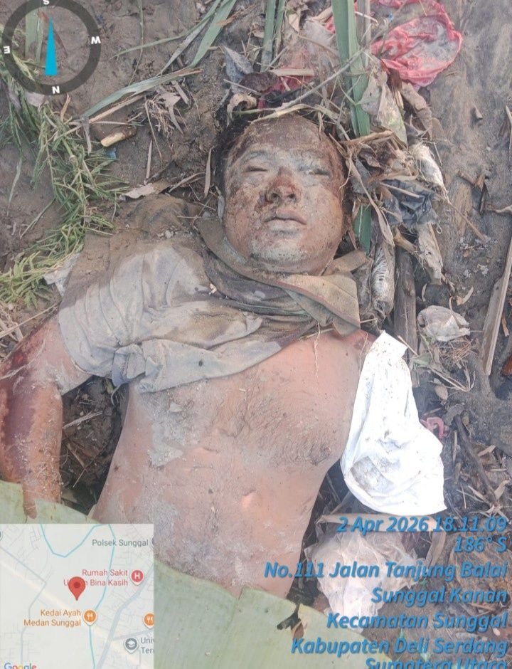 Korban Hanyut di Sungai Belawan  Ditemukan di Sunggal